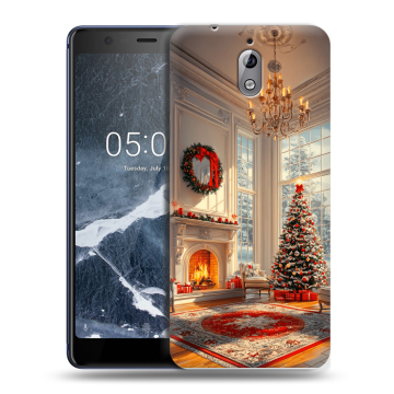 Силиконовый чехол на Nokia 3.1 с принтом Новый год