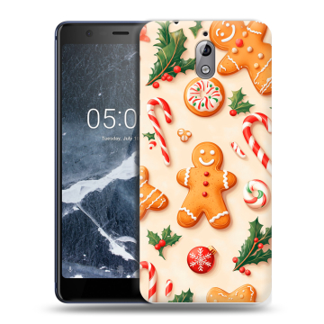 Силиконовый чехол на Nokia 3.1 с принтом Новый год