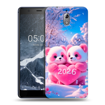 Силиконовый чехол на Nokia 3.1 с принтом Новый год