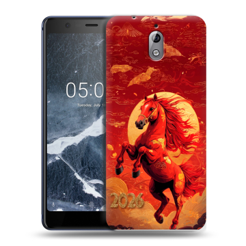 Силиконовый чехол на Nokia 3.1 с принтом Новый год
