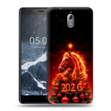 Силиконовый чехол на Nokia 3.1 с принтом Новый год