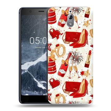 Силиконовый чехол на Nokia 3.1 с принтом Новый год