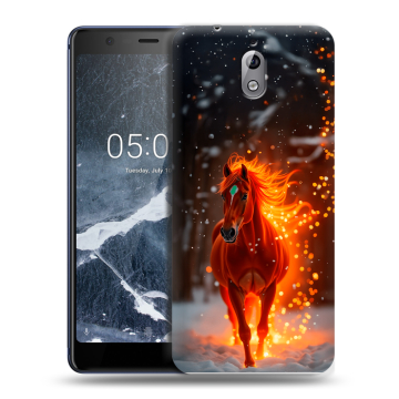 Силиконовый чехол на Nokia 3.1 с принтом Новый год Силиконовый чехол на Nokia 3.1 с принтом Новый год
