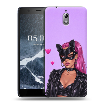 Силиконовый чехол на Nokia 3.1 с принтом женский