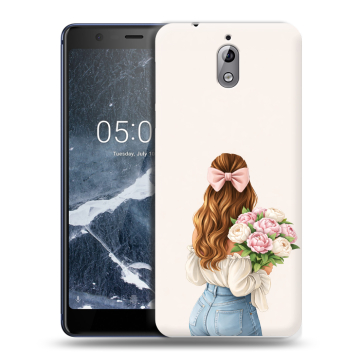 Силиконовый чехол на Nokia 3.1 с принтом женский