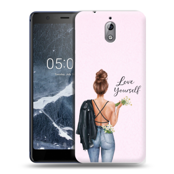 Силиконовый чехол на Nokia 3.1 с принтом женский