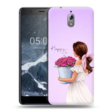 Силиконовый чехол на Nokia 3.1 с принтом женский
