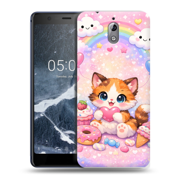 Силиконовый чехол на Nokia 3.1 с принтом для девочек