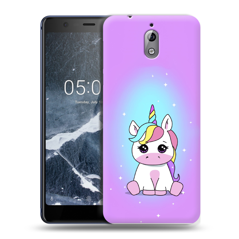 Силиконовый чехол на Nokia 3.1 с принтом Единорог Силиконовый чехол на Nokia 3.1 с принтом Единорог
