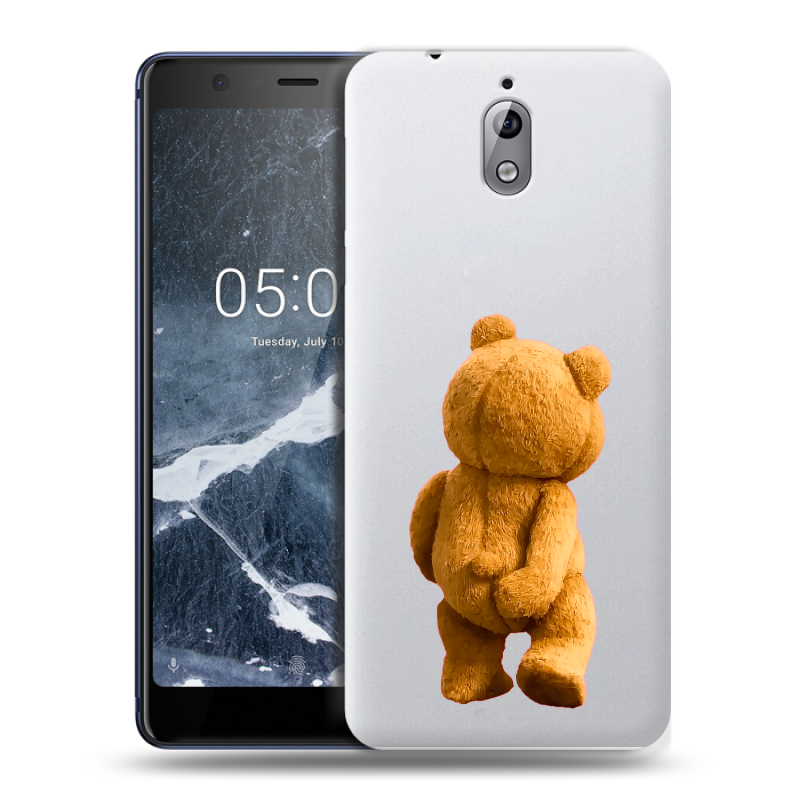Силиконовый чехол на Nokia 3.1 с принтом Медведь Силиконовый чехол на Nokia 3.1 с принтом Медведь