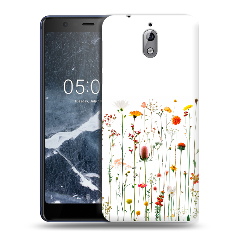 Силиконовый чехол на Nokia 3.1 с принтом цветы Силиконовый чехол на Nokia 3.1 с принтом цветы