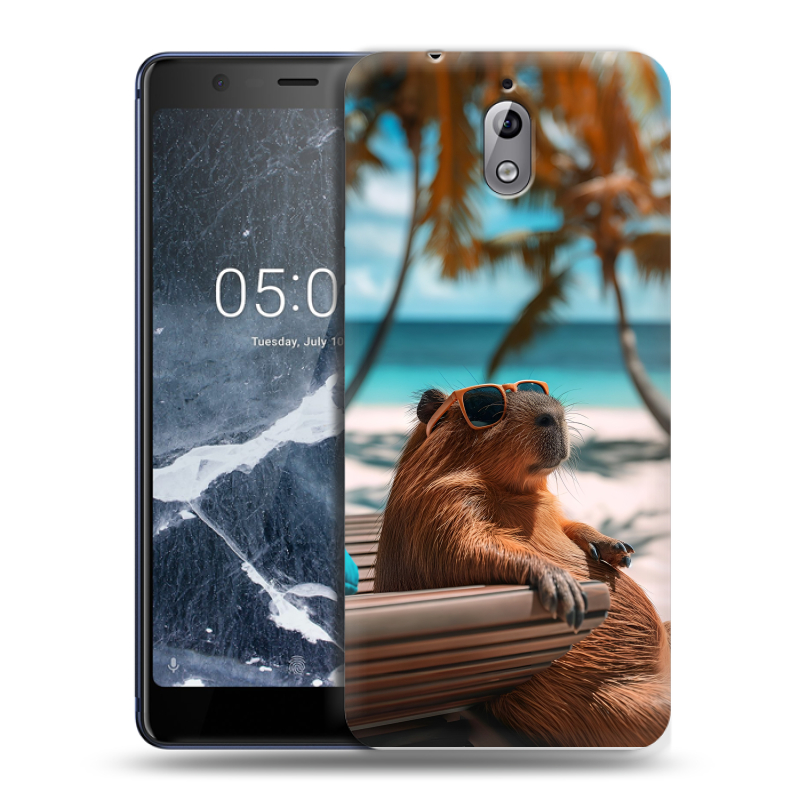 Силиконовый чехол на Nokia 3.1 с принтом Капибара Силиконовый чехол на Nokia 3.1 с принтом Капибара