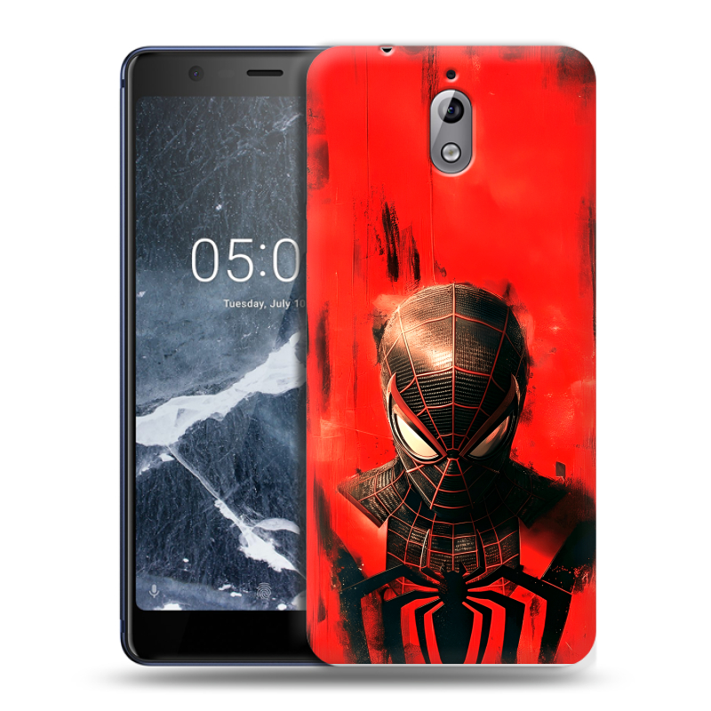 Силиконовый чехол на Nokia 3.1 с принтом человек паук spiderman Силиконовый чехол на Nokia 3.1 с принтом человек паук spiderman