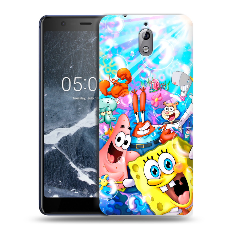 Силиконовый чехол на Nokia 3.1 с принтом спанчбоб спанч боб Силиконовый чехол на Nokia 3.1 с принтом спанчбоб спанч боб