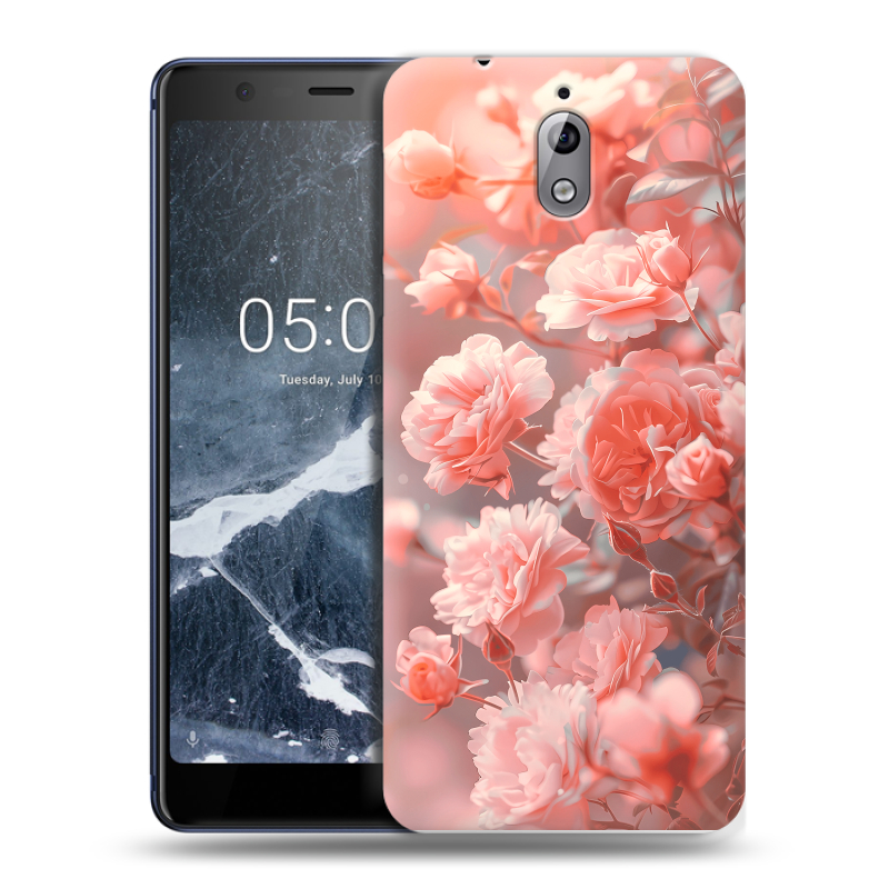 Силиконовый чехол на Nokia 3.1 с принтом Розы цветы Силиконовый чехол на Nokia 3.1 с принтом Розы цветы