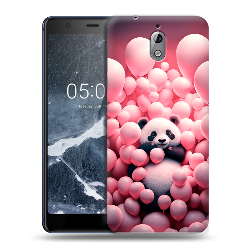 Силиконовый чехол на Nokia 3.1 с принтом Панда Силиконовый чехол на Nokia 3.1 с принтом Панда
