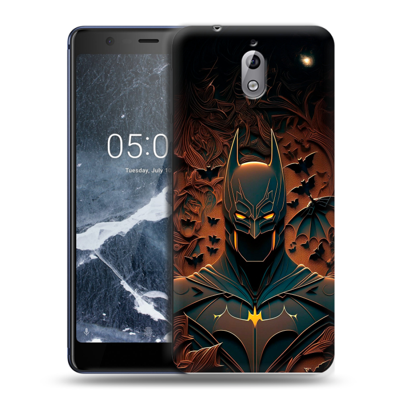 Силиконовый чехол на Nokia 3.1 с принтом Batman Бэтмен Силиконовый чехол на Nokia 3.1 с принтом Batman Бэтмен