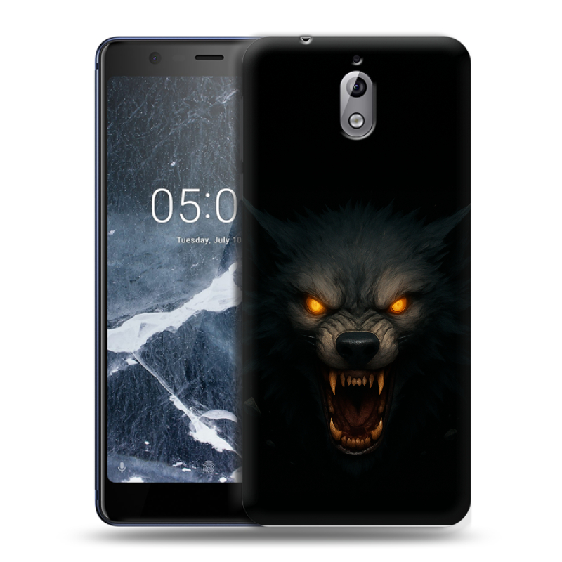 Силиконовый чехол на Nokia 3.1 с принтом Волк Силиконовый чехол на Nokia 3.1 с принтом Волк