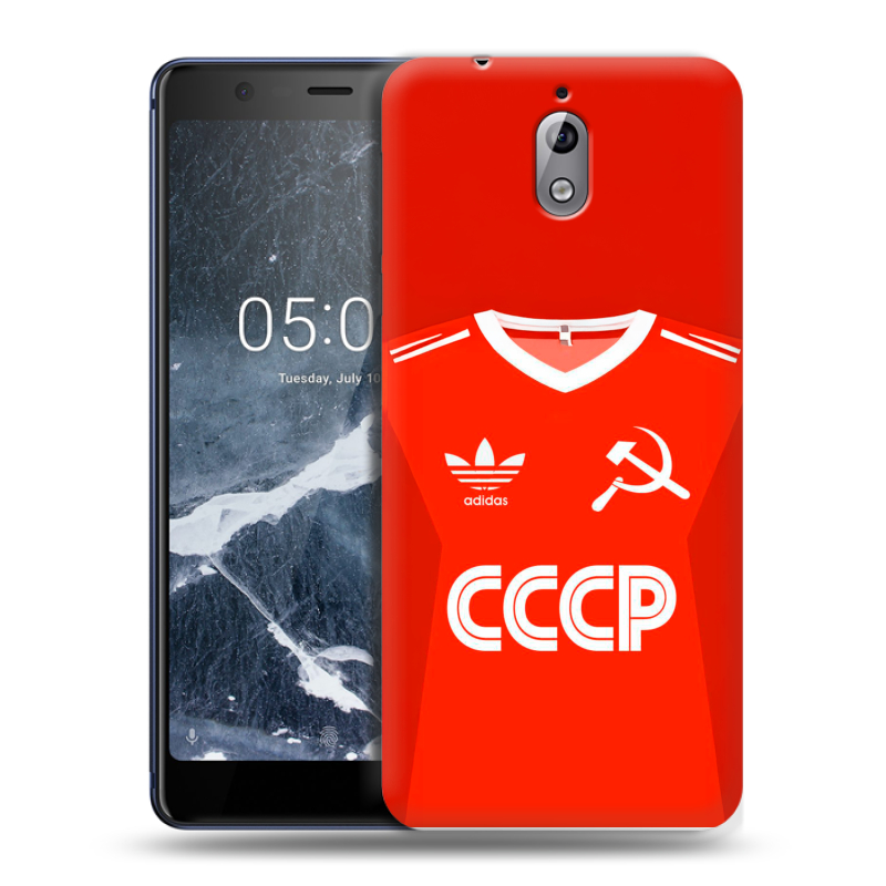 Силиконовый чехол на Nokia 3.1 с принтом Флаг Герб СССР Силиконовый чехол на Nokia 3.1 с принтом Флаг Герб СССР
