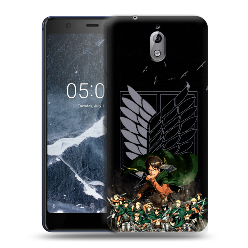 Силиконовый чехол на Nokia 3.1 с принтом Атака титанов Силиконовый чехол на Nokia 3.1 с принтом Атака титанов