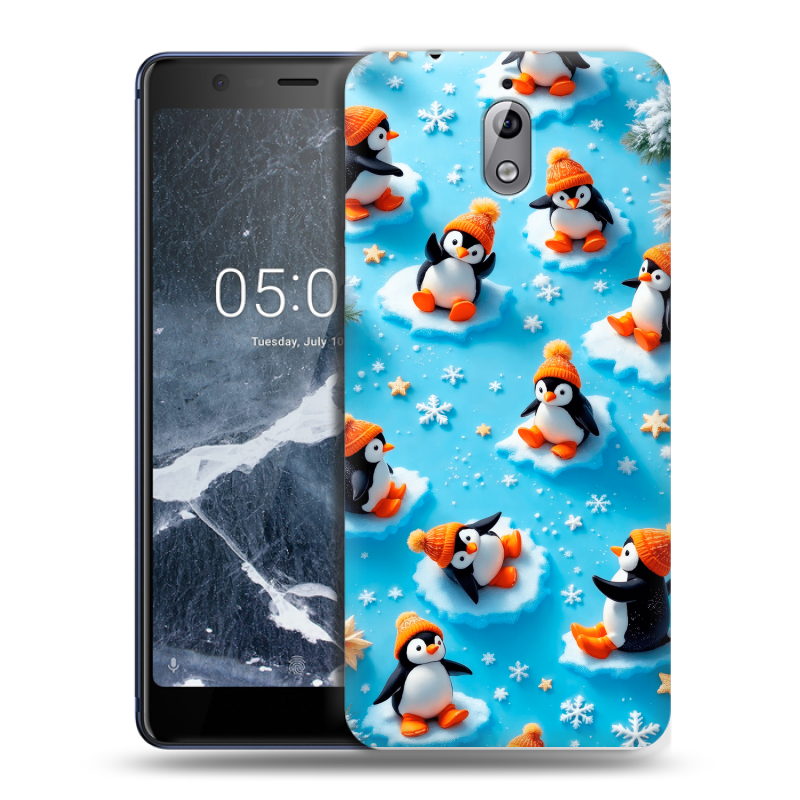Силиконовый чехол на Nokia 3.1 с принтом Новый год Силиконовый чехол на Nokia 3.1 с принтом Новый год