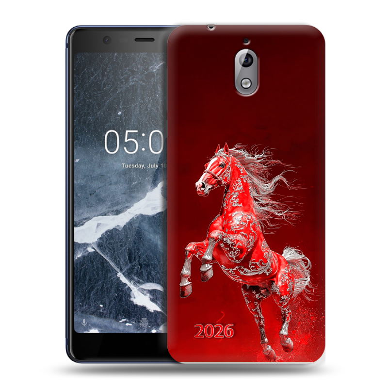 Силиконовый чехол на Nokia 3.1 с принтом Новый год Силиконовый чехол на Nokia 3.1 с принтом Новый год