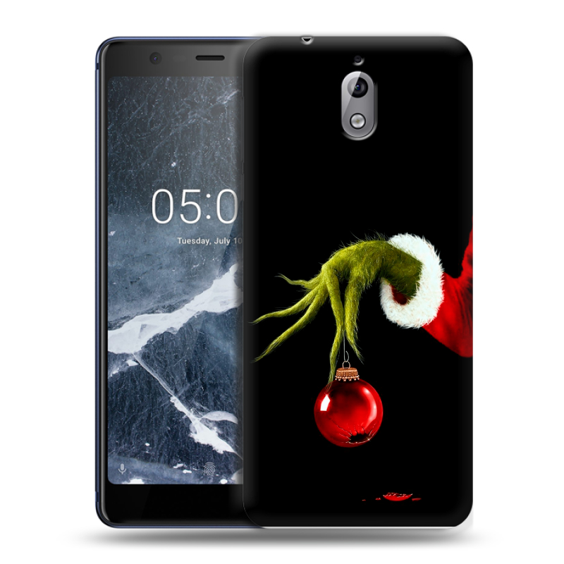 Силиконовый чехол на Nokia 3.1 с принтом Новый год Гринч Силиконовый чехол на Nokia 3.1 с принтом Новый год Гринч