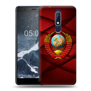 Силиконовый чехол на Nokia 5.1 с принтом Герб СССР Силиконовый чехол на Nokia 5.1 с принтом Герб СССР
