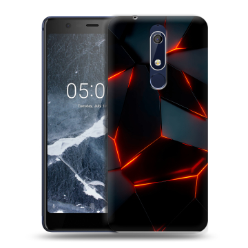 Силиконовый чехол на Nokia 5.1 с принтом Яркие абстракции Силиконовый чехол на Nokia 5.1 с принтом Яркие абстракции