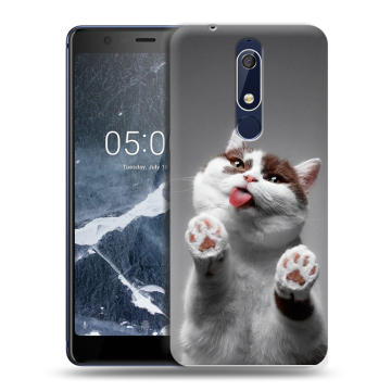 Силиконовый чехол на Nokia 5.1 с принтом Коты Силиконовый чехол на Nokia 5.1 с принтом Коты