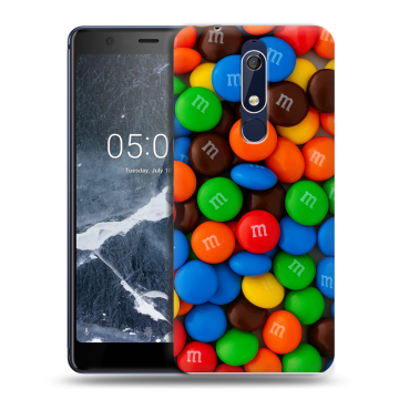Силиконовый чехол на Nokia 5.1 с принтом Конфеты Силиконовый чехол на Nokia 5.1 с принтом Конфеты