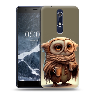 Силиконовый чехол на Nokia 5.1 с принтом Сова