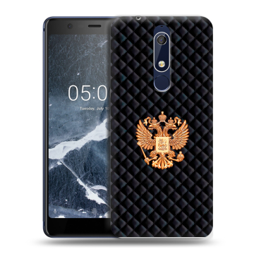 Силиконовый чехол на Nokia 5.1 с принтом Герб России принт Силиконовый чехол на Nokia 5.1 с принтом Герб России принт
