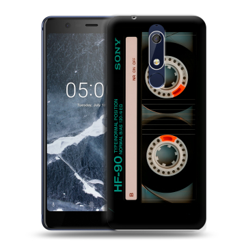 Силиконовый чехол на Nokia 5.1 с принтом Кассета Силиконовый чехол на Nokia 5.1 с принтом Кассета