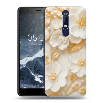 Силиконовый чехол на Nokia 5.1 с принтом Цветы