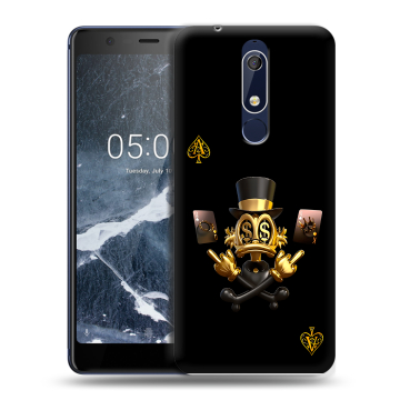 Силиконовый чехол на Nokia 5.1 с принтом Золотой скрудж макдак Силиконовый чехол на Nokia 5.1 с принтом Золотой скрудж макдак
