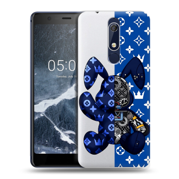 Силиконовый чехол на Nokia 5.1 с принтом Луи робот
