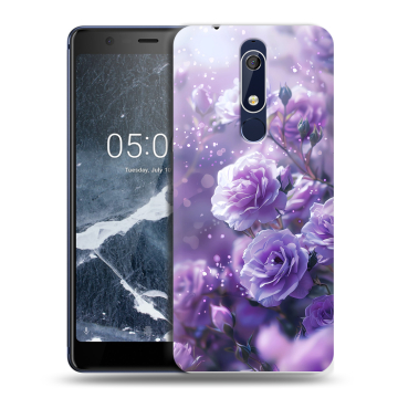Силиконовый чехол на Nokia 5.1 с принтом Розы цветы