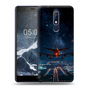 Силиконовый чехол на Nokia 5.1 с принтом самолет