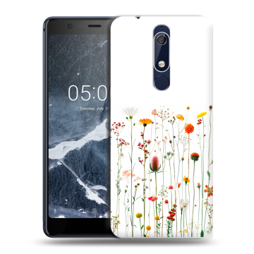 Силиконовый чехол на Nokia 5.1 с принтом цветы