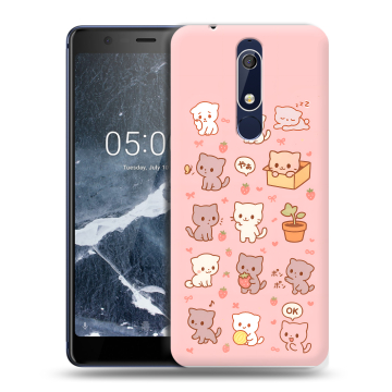 Силиконовый чехол на Nokia 5.1 с принтом Hello Kitty Хелоу Кити