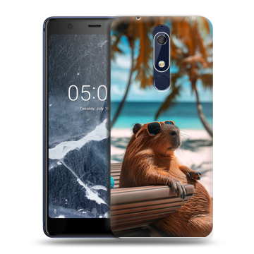 Силиконовый чехол на Nokia 5.1 с принтом Капибара