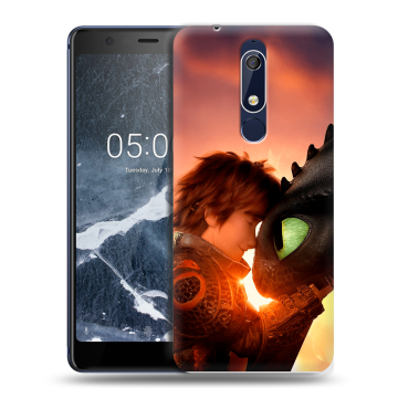 Силиконовый чехол на Nokia 5.1 с принтом Как приручить дракона
