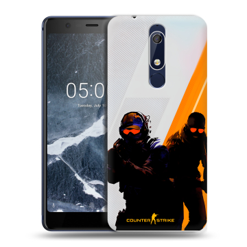 Силиконовый чехол на Nokia 5.1 с принтом Контер страйк Counter strike