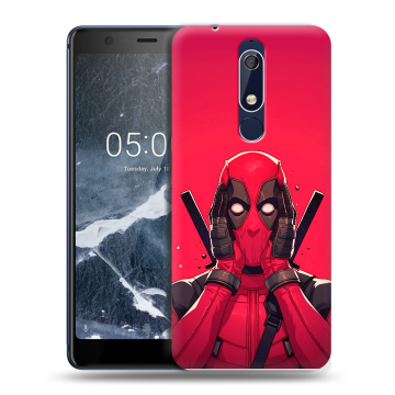 Силиконовый чехол на Nokia 5.1 с принтом Дедпул Deadpool