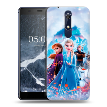 Силиконовый чехол на Nokia 5.1 с принтом Холодное сердце Frozen