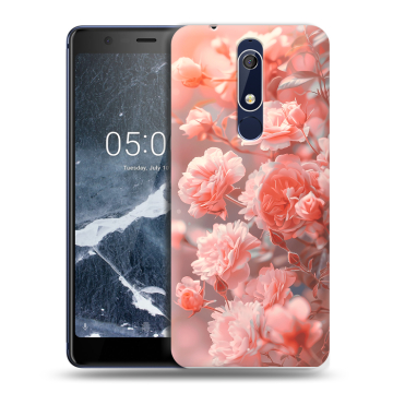 Силиконовый чехол на Nokia 5.1 с принтом Розы цветы