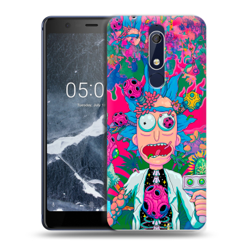 Силиконовый чехол на Nokia 5.1 с принтом Рик и Морти Rick Morty