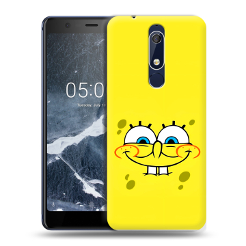 Силиконовый чехол на Nokia 5.1 с принтом спанчбоб спанч боб Силиконовый чехол на Nokia 5.1 с принтом спанчбоб спанч боб
