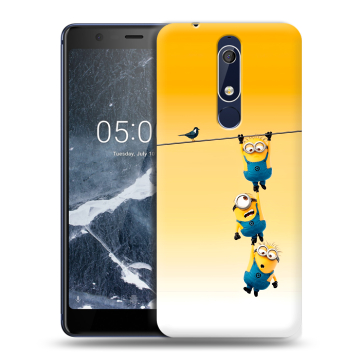 Силиконовый чехол на Nokia 5.1 с принтом Миньоны